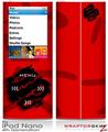 iPod Nano 4G Skin Oriental Dragon Black on Red