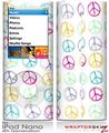 iPod Nano 4G Skin Kearas Peace Signs on White