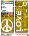 iPod Nano 4G Skin Love and Peace Yellow