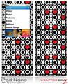 iPod Nano 4G Skin XO Hearts