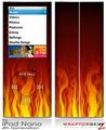 iPod Nano 4G Skin Fire on Black