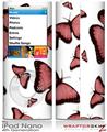 iPod Nano 4G Skin Butterflies Pink
