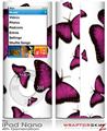 iPod Nano 4G Skin Butterflies Purple