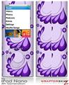 iPod Nano 4G Skin Petals Purple
