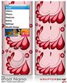 iPod Nano 4G Skin Petals Red