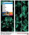 iPod Nano 4G Skin Skulls Confetti Seafoam Green