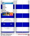 iPod Nano 4G Skin Kearas Psycho Stripes Blue and White