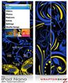 iPod Nano 4G Skin Twisted Garden Blue and Yellow