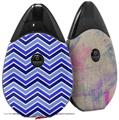 Skin Decal Wrap 2 Pack compatible with Suorin Drop Zig Zag Blues VAPE NOT INCLUDED