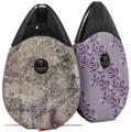Skin Decal Wrap 2 Pack compatible with Suorin Drop Pastel Abstract Gray and Purple VAPE NOT INCLUDED