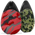 Skin Decal Wrap 2 Pack compatible with Suorin Drop Camouflage Red VAPE NOT INCLUDED