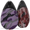 Skin Decal Wrap 2 Pack compatible with Suorin Drop Camouflage Purple VAPE NOT INCLUDED