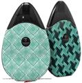 Skin Decal Wrap 2 Pack compatible with Suorin Drop Wavey Seafoam Green VAPE NOT INCLUDED