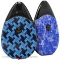 Skin Decal Wrap 2 Pack compatible with Suorin Drop Retro Houndstooth Blue VAPE NOT INCLUDED