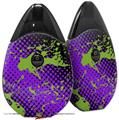 Skin Decal Wrap 2 Pack compatible with Suorin Drop Halftone Splatter Green Purple VAPE NOT INCLUDED