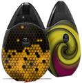 Skin Decal Wrap 2 Pack compatible with Suorin Drop HEX Yellow VAPE NOT INCLUDED