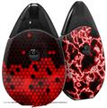 Skin Decal Wrap 2 Pack compatible with Suorin Drop HEX Red VAPE NOT INCLUDED