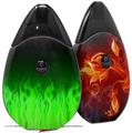 Skin Decal Wrap 2 Pack compatible with Suorin Drop Fire Green VAPE NOT INCLUDED