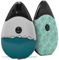 Skin Decal Wrap 2 Pack compatible with Suorin Drop Ripped Colors Gray Seafoam Green VAPE NOT INCLUDED