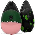 Skin Decal Wrap 2 Pack compatible with Suorin Drop Ripped Colors Green Pink VAPE NOT INCLUDED