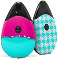 Skin Decal Wrap 2 Pack compatible with Suorin Drop Ripped Colors Hot Pink Neon Teal VAPE NOT INCLUDED