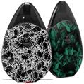 Skin Decal Wrap 2 Pack compatible with Suorin Drop Scattered Skulls Black VAPE NOT INCLUDED