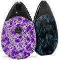 Skin Decal Wrap 2 Pack compatible with Suorin Drop Scattered Skulls Purple VAPE NOT INCLUDED