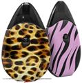 Skin Decal Wrap 2 Pack compatible with Suorin Drop Fractal Fur Leopard VAPE NOT INCLUDED