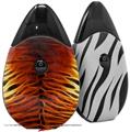 Skin Decal Wrap 2 Pack compatible with Suorin Drop Fractal Fur Tiger VAPE NOT INCLUDED
