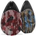 Skin Decal Wrap 2 Pack compatible with Suorin Drop HEX Mesh Camo 01 Red VAPE NOT INCLUDED