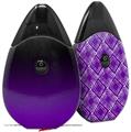 Skin Decal Wrap 2 Pack compatible with Suorin Drop Smooth Fades Purple Black VAPE NOT INCLUDED