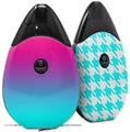 Skin Decal Wrap 2 Pack compatible with Suorin Drop Smooth Fades Neon Teal Hot Pink VAPE NOT INCLUDED