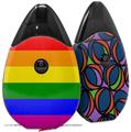 Skin Decal Wrap 2 Pack compatible with Suorin Drop Rainbow Stripes VAPE NOT INCLUDED
