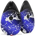 Skin Decal Wrap 2 Pack compatible with Suorin Drop Halftone Splatter White Blue VAPE NOT INCLUDED