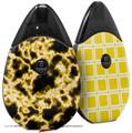 Skin Decal Wrap 2 Pack compatible with Suorin Drop Electrify Yellow VAPE NOT INCLUDED
