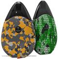 Skin Decal Wrap 2 Pack compatible with Suorin Drop WraptorCamo Old School Camouflage Camo Orange VAPE NOT INCLUDED