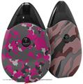 Skin Decal Wrap 2 Pack compatible with Suorin Drop WraptorCamo Old School Camouflage Camo Fuschia Hot Pink VAPE NOT INCLUDED