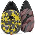 Skin Decal Wrap 2 Pack compatible with Suorin Drop WraptorCamo Old School Camouflage Camo Yellow VAPE NOT INCLUDED