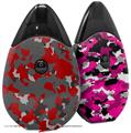 Skin Decal Wrap 2 Pack compatible with Suorin Drop WraptorCamo Old School Camouflage Camo Red VAPE NOT INCLUDED