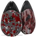 Skin Decal Wrap 2 Pack compatible with Suorin Drop WraptorCamo Old School Camouflage Camo Red Dark VAPE NOT INCLUDED