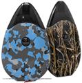 Skin Decal Wrap 2 Pack compatible with Suorin Drop WraptorCamo Old School Camouflage Camo Blue Medium VAPE NOT INCLUDED