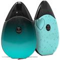 Skin Decal Wrap 2 Pack compatible with Suorin Drop Smooth Fades Neon Teal Black VAPE NOT INCLUDED