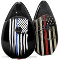 Skin Decal Wrap 2 Pack compatible with Suorin Drop Brushed USA American Flag Blue Line VAPE NOT INCLUDED