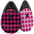 Skin Decal Wrap 2 Pack compatible with Suorin Drop Houndstooth Hot Pink on Black VAPE NOT INCLUDED