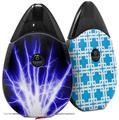 Skin Decal Wrap 2 Pack compatible with Suorin Drop Lightning Blue VAPE NOT INCLUDED