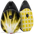 Skin Decal Wrap 2 Pack compatible with Suorin Drop Lightning Yellow VAPE NOT INCLUDED