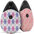Skin Decal Wrap 2 Pack compatible with Suorin Drop Argyle Pink and Blue VAPE NOT INCLUDED
