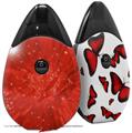 Skin Decal Wrap 2 Pack compatible with Suorin Drop Stardust Red VAPE NOT INCLUDED