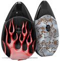 Skin Decal Wrap 2 Pack compatible with Suorin Drop Metal Flames Red VAPE NOT INCLUDED