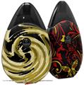 Skin Decal Wrap 2 Pack compatible with Suorin Drop Alecias Swirl 02 Yellow VAPE NOT INCLUDED